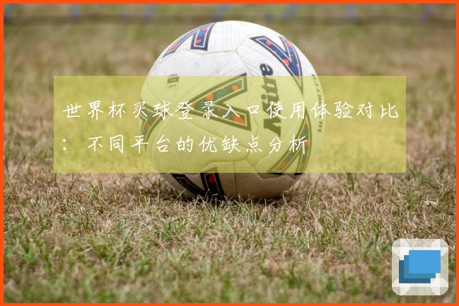 世界杯买球登录入口使用体验对比：不同平台的优缺点分析
